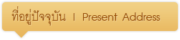 ที่อยู่ปัจจุบัน | Present Address